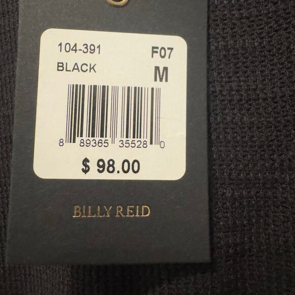 Billy Reid Men's Standard Fit Thermal Waffle Crewneck T-Shirt Black Size M NWT - Picture 11 of 11